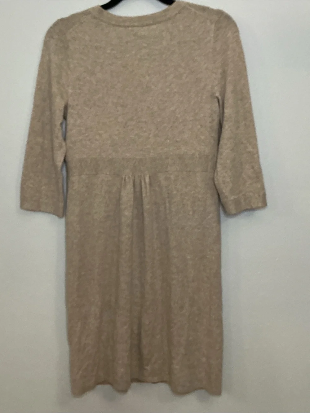 J. Crew Beige Wool Cashmere Blend Long-Sleeve Knit Midi Dress Size Small
